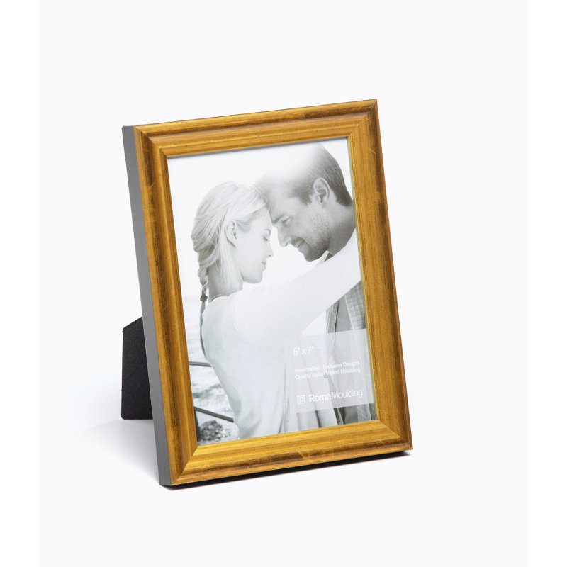 Cadre photo unique en bois Pays-Bas, 4 po x 6 po, Doré