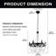 Lustre géométrique à intensité variable 6 lumières Tylei