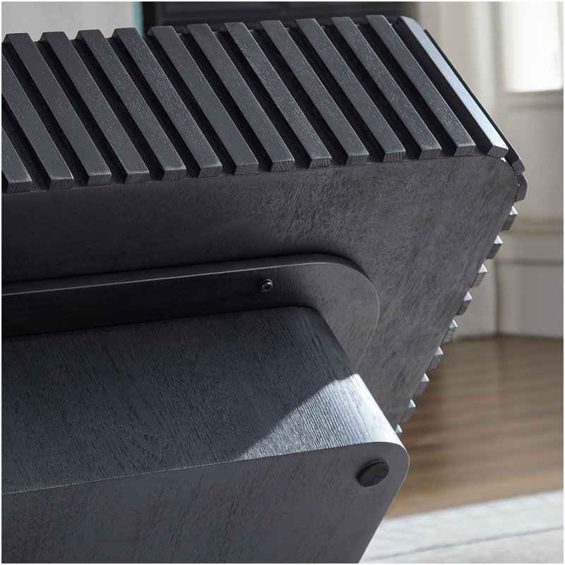 Table basse carrée moderne 31,5 pouces Handcraft, Noir