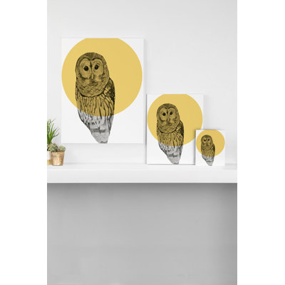 Reproduction d’art graphique sur toile tendue « gold owl »