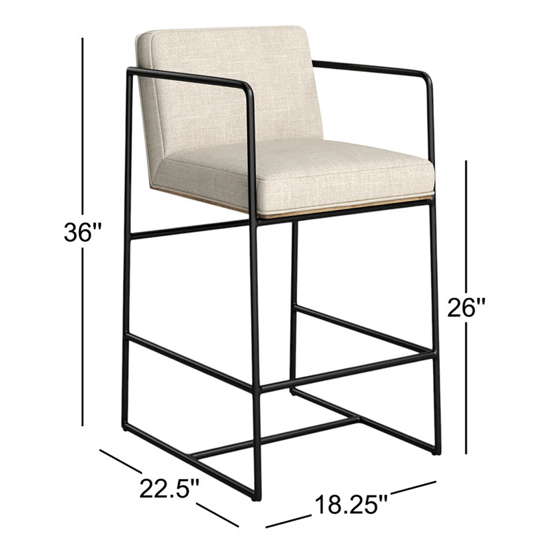 Tabouret de bar et de comptoir Sidney, Tabouret de comptoir (siège d'une hauteur de 26 p