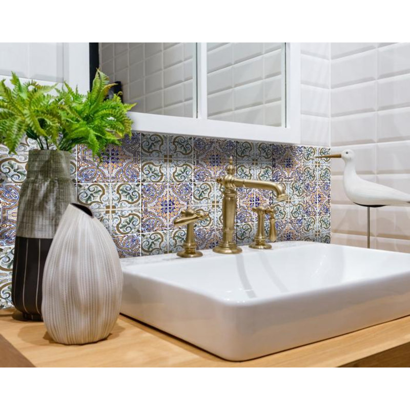 Ensemble de carrelage mosaïque auto-adhésif en vinyle 6 po x 6 po