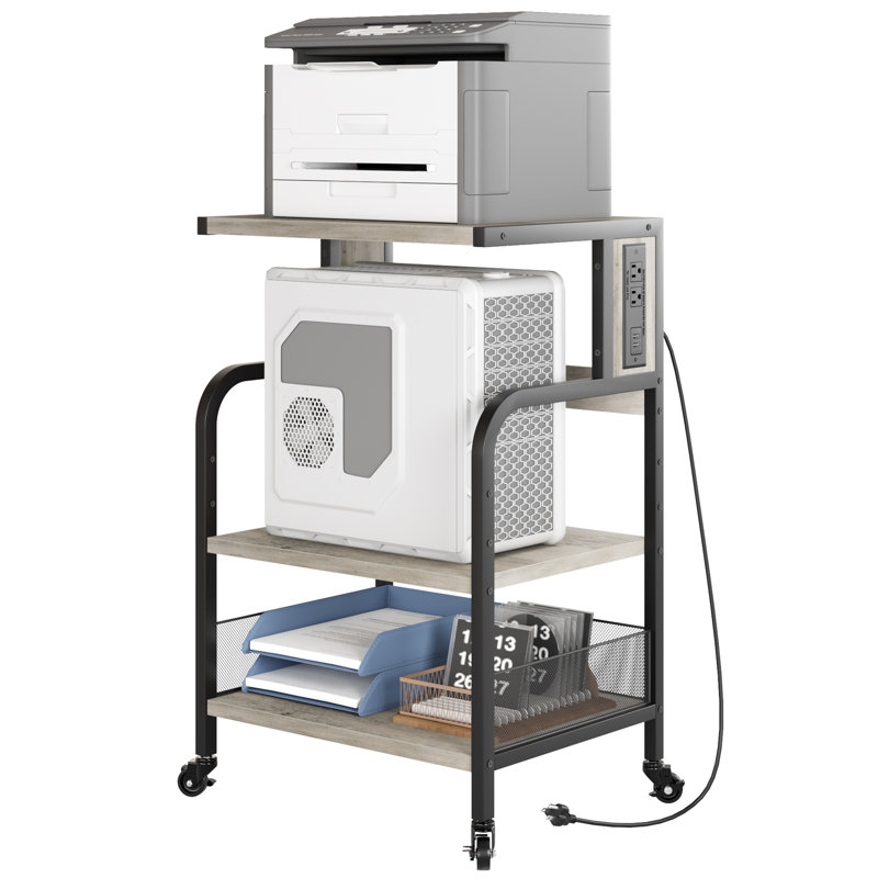 31.4'' H x 20.4'' W Printer Stand, Gray
