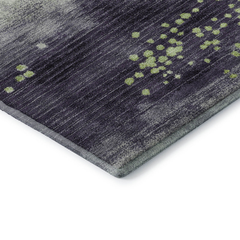 Tapis géométrique de qualité supérieure lavable à la machine Mouton, Rectangle 10 pi x 14 pi