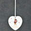 Xmas Merry Christmas Elf Heart Shaped Ceramic Ornament