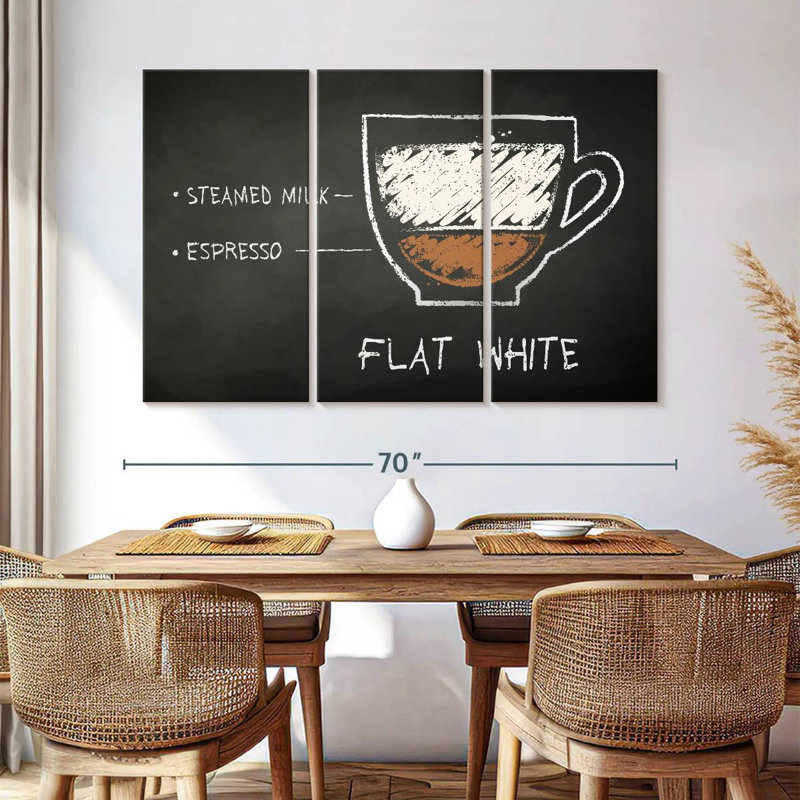 Yarlin Chalkboard Flat White Coffee, 42" H x 65" W