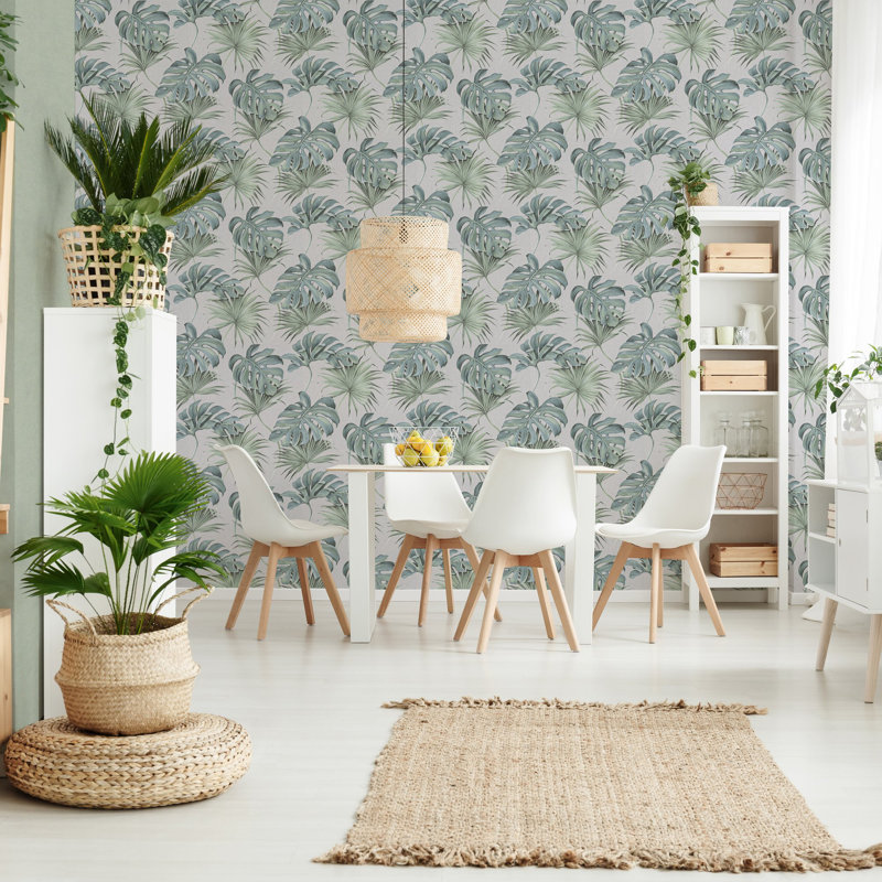 Norbie Industrial Effects Tropical Leaf Wallpaper Roll 10.05m x 53cm