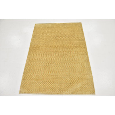 Didcot One-of-a-Kind 3'4" X 4'9" New Age Wool Area Rug in Beige