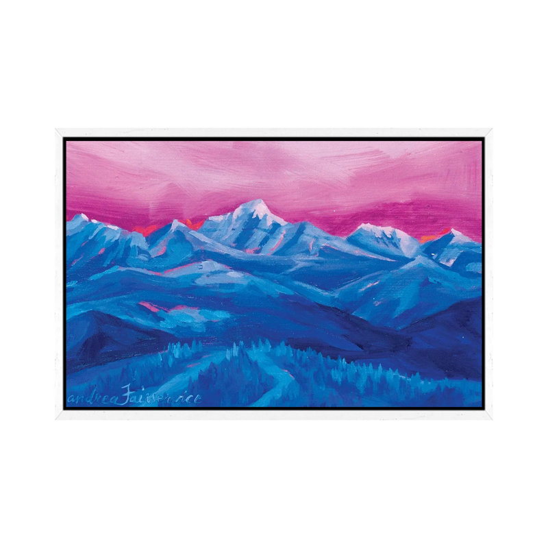 Mountain Study III by Andrea Fairservice - Painting on Canvas, White Framed, 66.04 cm H x 45.72 cm W