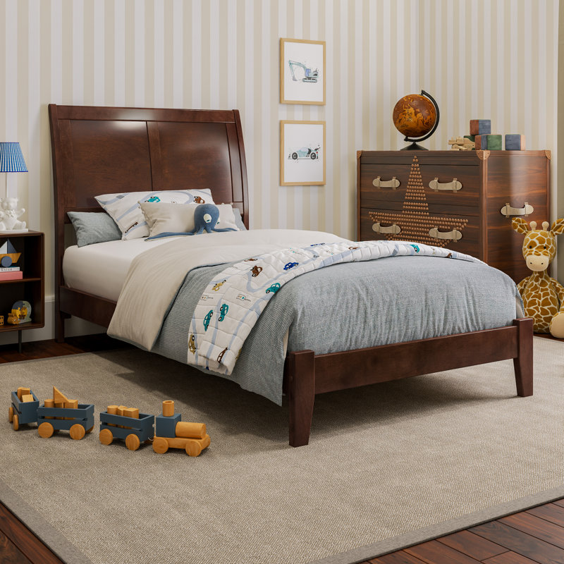 Adalheida Low Profile Solid Wood Platform Bed