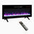 Recessed Tempered Glass Front Wall Mounted Electric Fireplace With Remote, Multi-Color Flame & Ember Bed, LED Light Heater-916653079