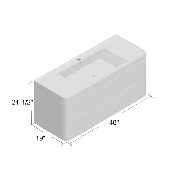 Eloise' Floating Bathroom Vanity and Staggered Shelf - Mez Works Furniture