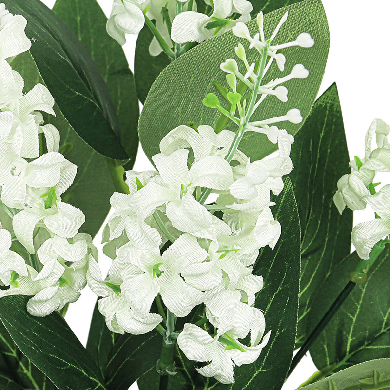 Artificial Stock Flower Bush, Cream White