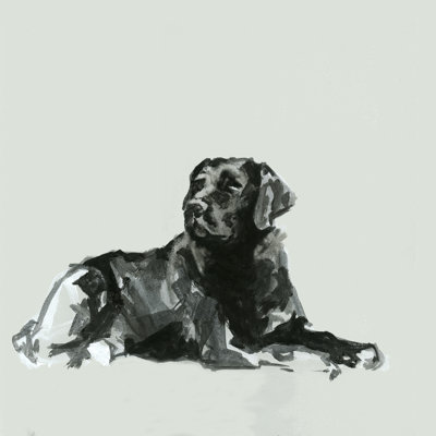A Very Pastel Modern Dog VIII by Cartissi - Wrapped Canvas Painting