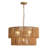 Luminaire suspendu en rotin 5 lumières tissé à la main-265973480