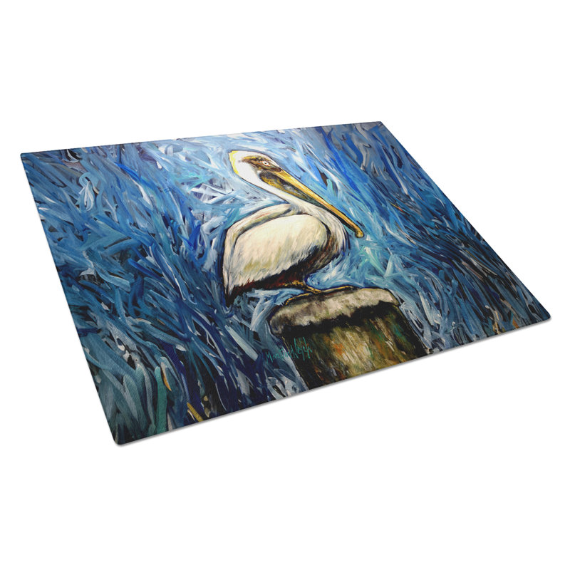 Planche à découper en verre Pelican Blues