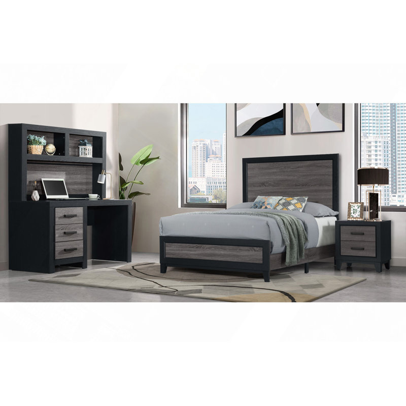 Bureau, bureau gris / noir