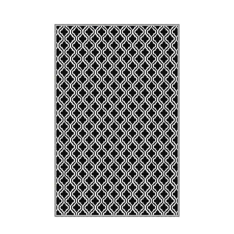 Stylish Hall Carpet 2.6 x 9.8 Feet - 100% Polyester, 0.04 in Pile Height | Antibacterial, Non-Slip PVC Felt Dot Underside | Machine Washable, 3D Digital Print | Perfect for Home Entryways & Living Spaces