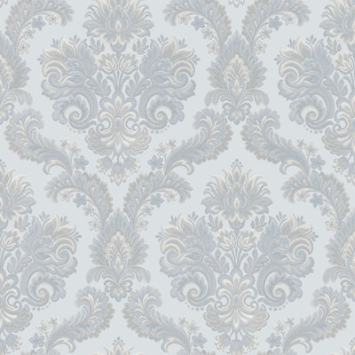 Italian Style Traditional Floral Damask Wallpaper Roll