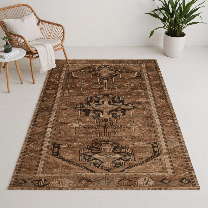 Tapis turc intérieur et extérieur brun, Rectangle 9' x 12'