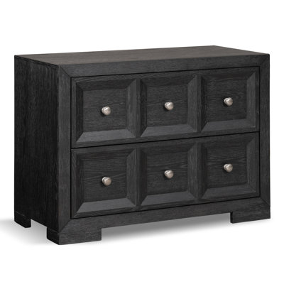 Schell 38"W 2-Drawer Wood Nightstand