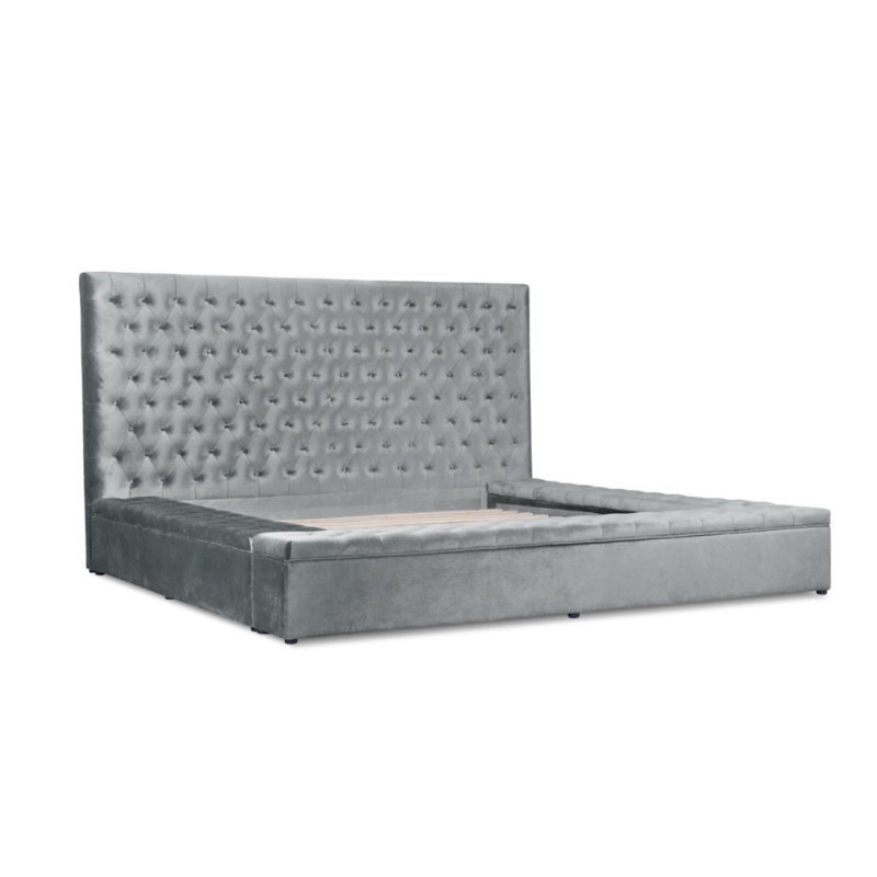 Lit plateforme Capriola, Grand, gris
