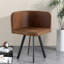 Chaises confortables de salle à manger d'unité centrale, chaise d'appoint moderne en métal brun pour la maison