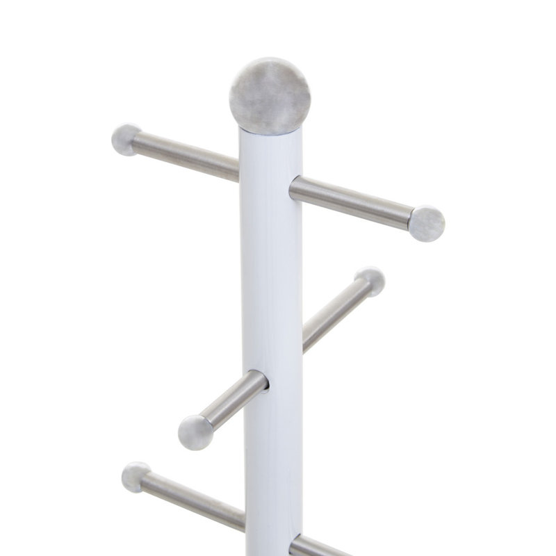 Fogleman Stainless Steel Mug Tree, Grey