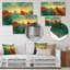 Vert, rouge, urbain, rétro, gratte-ciel II - art mural gratte-ciel-1684284773-1781965713