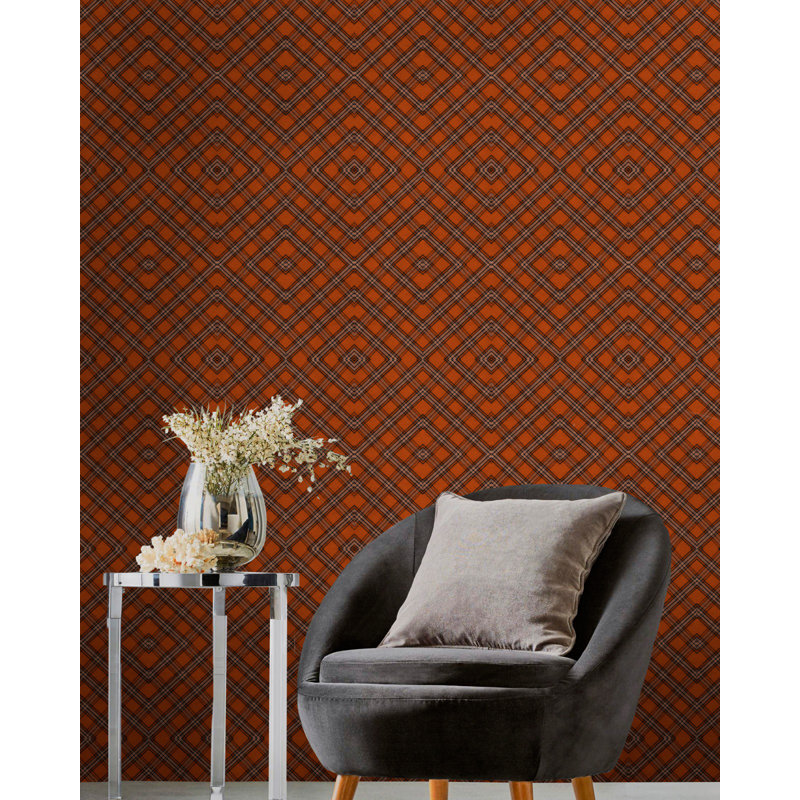 World Of Fabrics Plaid Wallpaper Roll