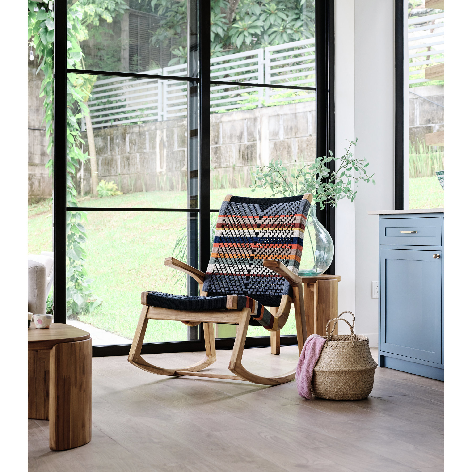 Amador Rocking Chair, San Geronimo Pattern, Natural