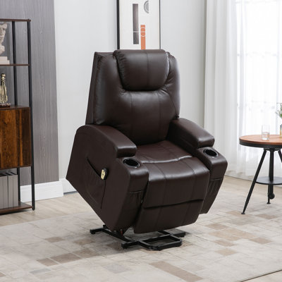 Faux Leather Lift Assist Recliner