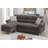 Polyfiber Reversible Sectional Sofa Set Chaise Pillows Plush Cushion Couch Nailheads-1125524971