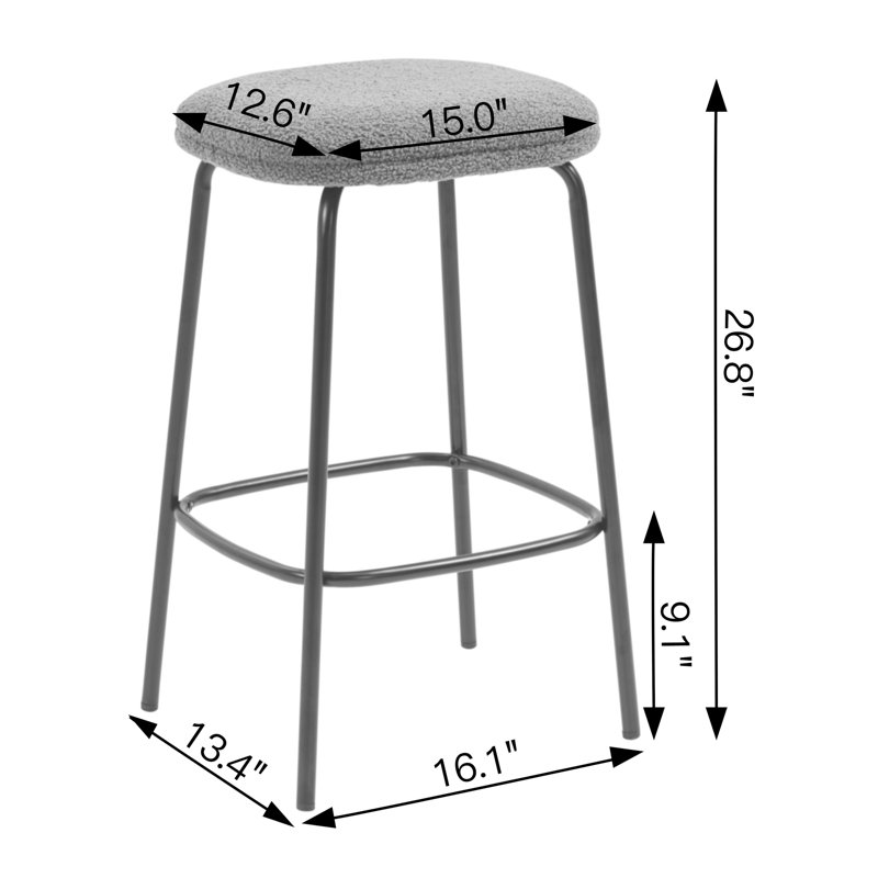 Tabouret de comptoir sans finition 26,8 po Joangela