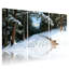 Winter forest Snowy Forest Path, paysage d'hiver, ensemble de 3 impressions sur toile-549029607