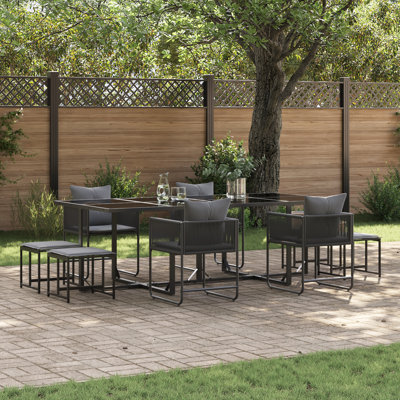 Rectangular 7 - Piece 6 - Person 220Cm L Outdoor Dining Table Set