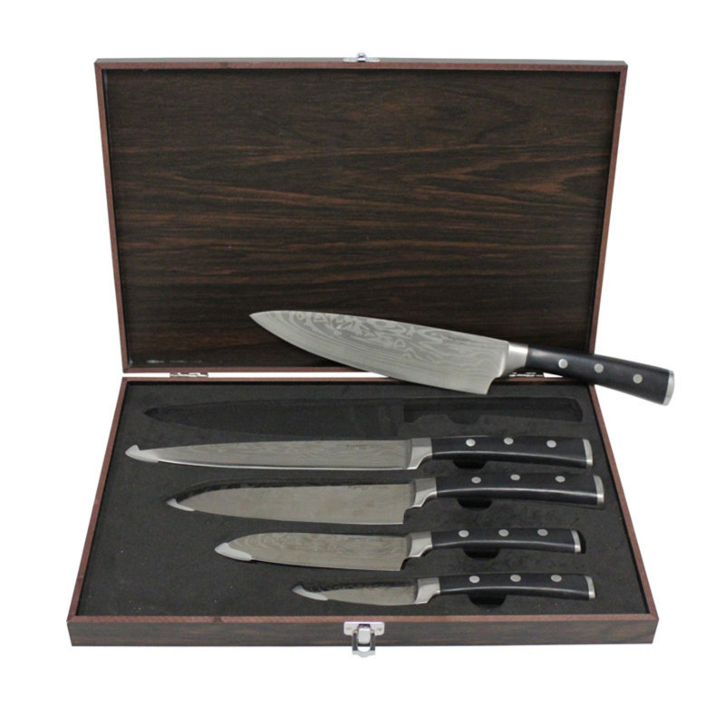 BergHOFF Antigua 7Pc Stainless Steel Cutlery Set with Wood Case and Sharpener
