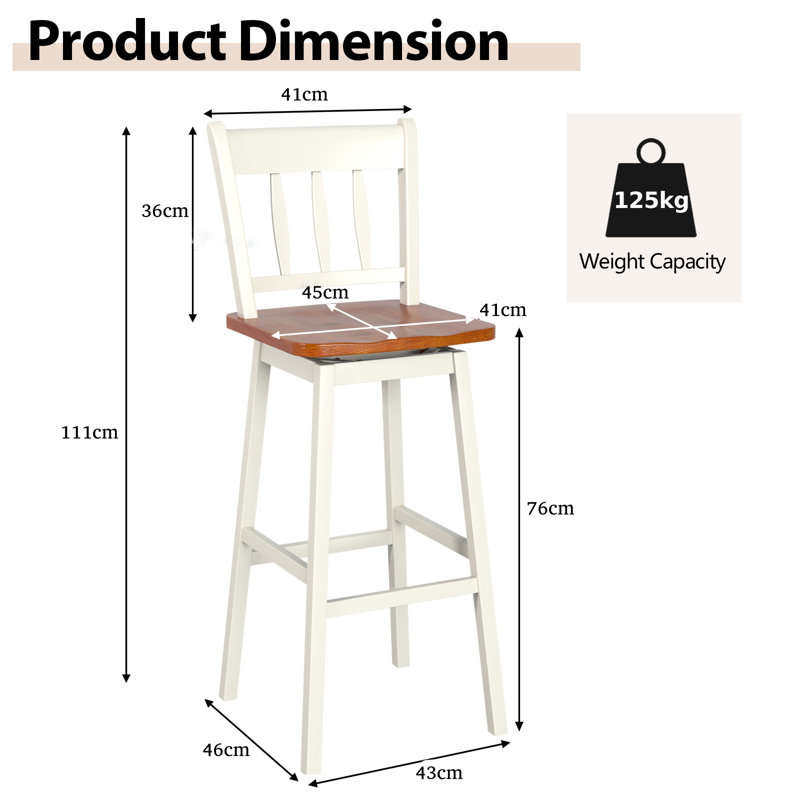 Alvesta Counter Stool with Solid Wood Frame