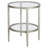 Hera 19.63'' Wide Round Side Table With Clear Glass Shelf-1935777260