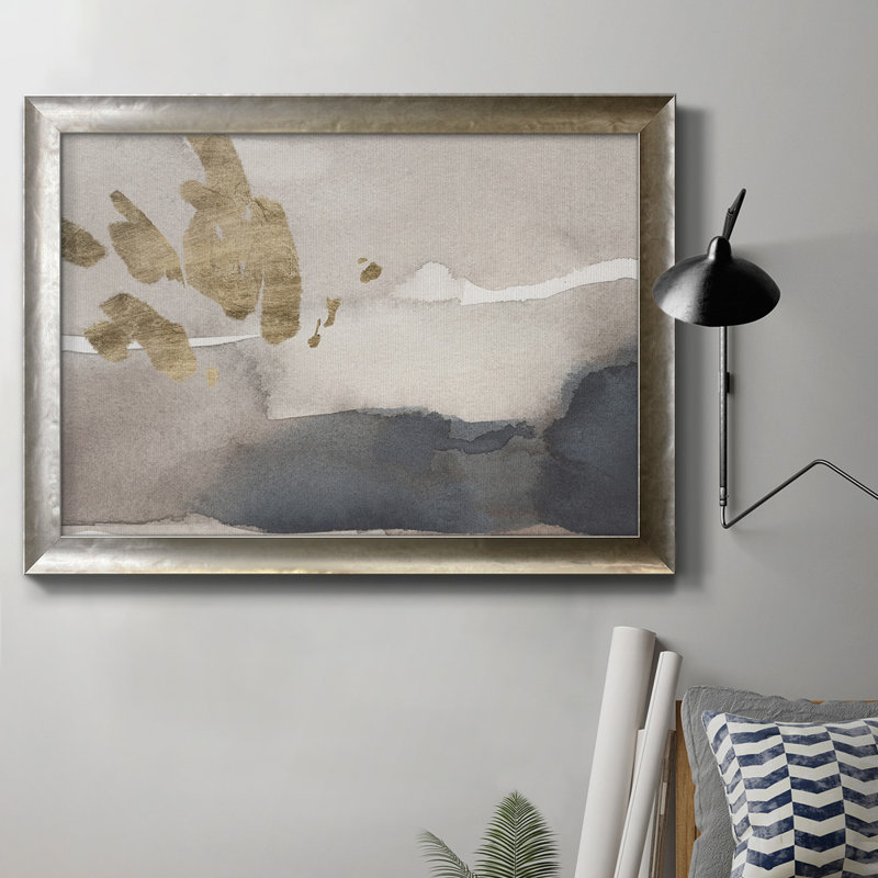 «Watercolor with Gold III», reproduction d'art sur toile encadrée, H 16 po x l 20 po x P 2,5 po