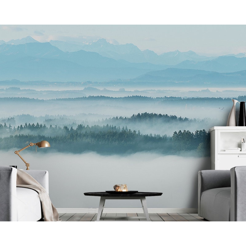 Papier peint amovible Carnkirk Misty Nature Mountain, l 150 po x L 98 po