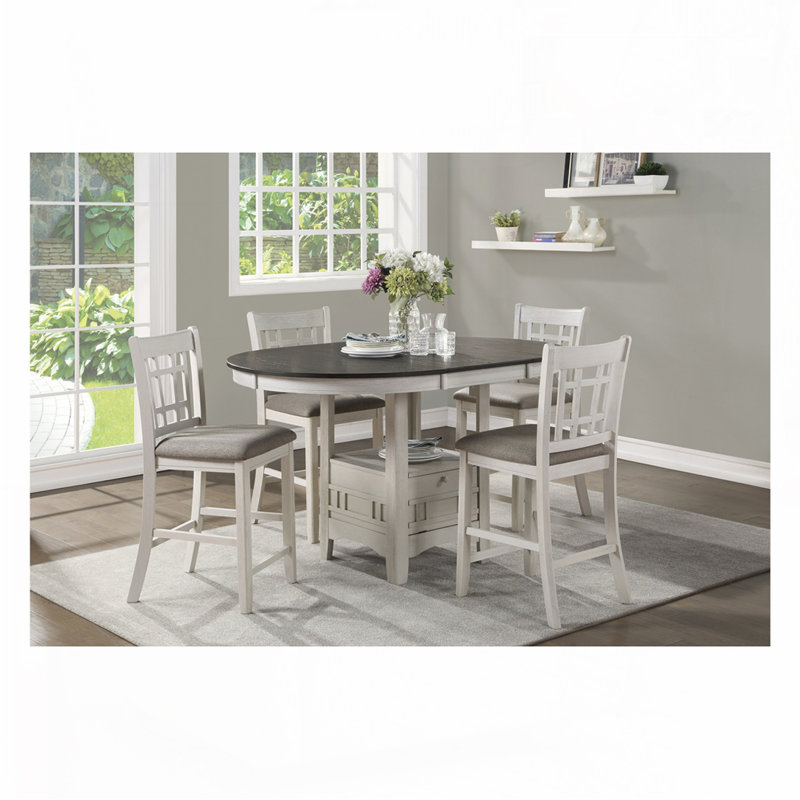 Ensemble de chaises antique blanc antique, Blanc antique