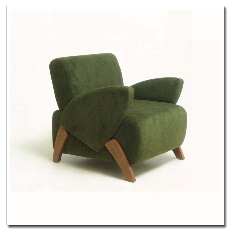 Fauteuil d'appoint en velours 28,15 pouces, Dark Green