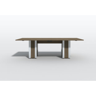 Table de conférence rectangulaire avec modules d'alimentation