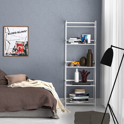 Bibliothèque échelle en bois H 59,32 "x l 20,73"