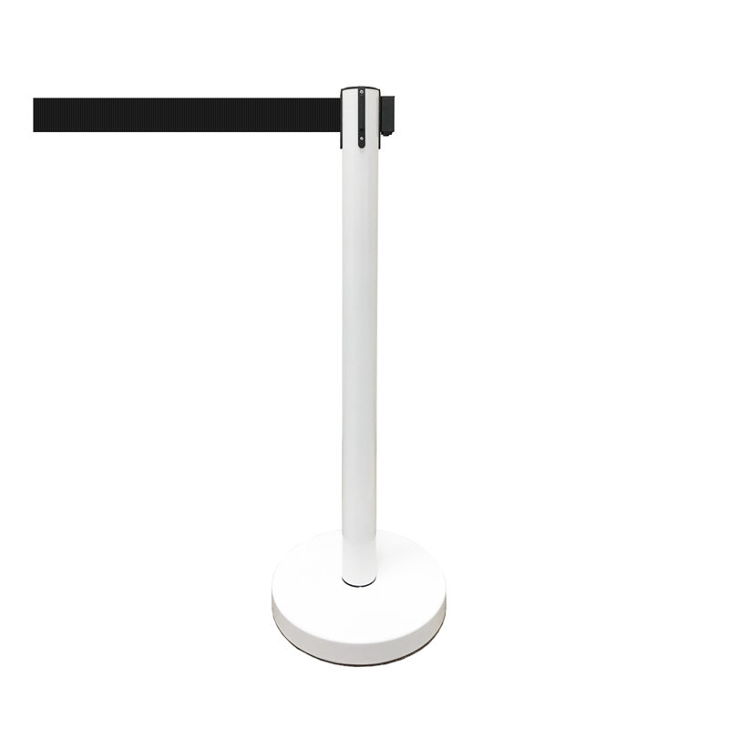 Barrière de sécurité pour ranchers de sécurité 36 po (2 poteaux avec ceinture noire de 36 po), Blanc