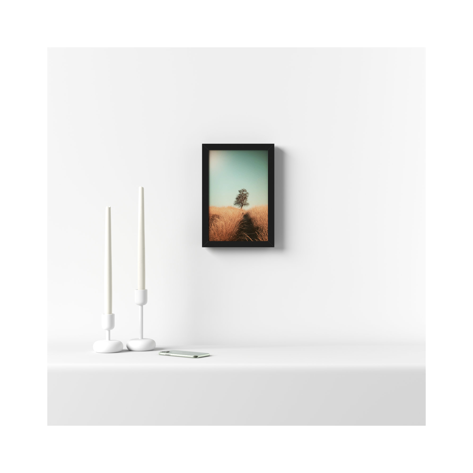 Grass And Path by Jaap Van Den, Black, 9" W x 13" H