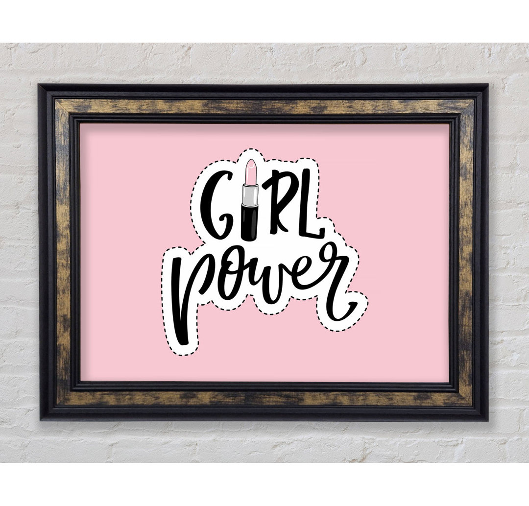 Girl Power 1 - Einzelne Bilderrahmen Typografie