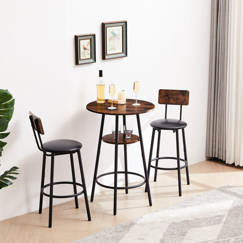 Mobilier de bar rustique brun - tabourets l 13,40 po x P capacité de table maximale de 200 lb