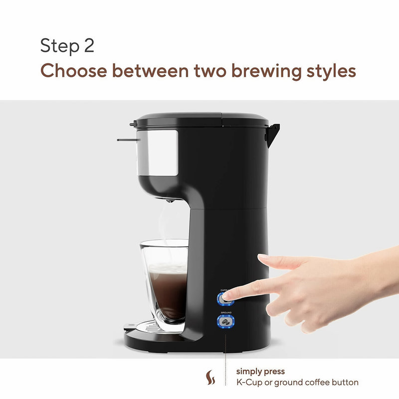 Sboly 2-in-1 Coffee Maker, Compact Single Serve Coffee Maker For K-cup & Ground Coffee - Sycm-006